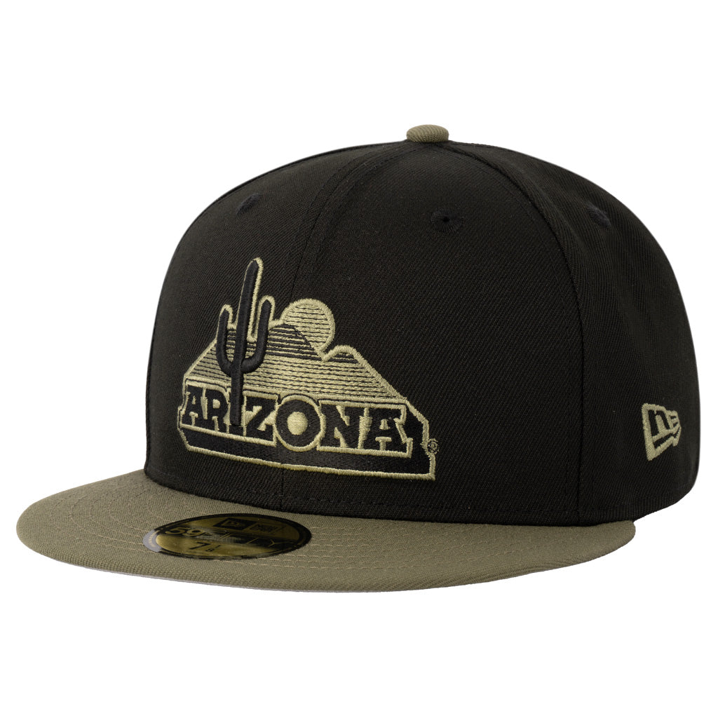 NCAA Arizona Wildcats New Era Midnight Jungle 59FIFTY Fitted Hat - Black