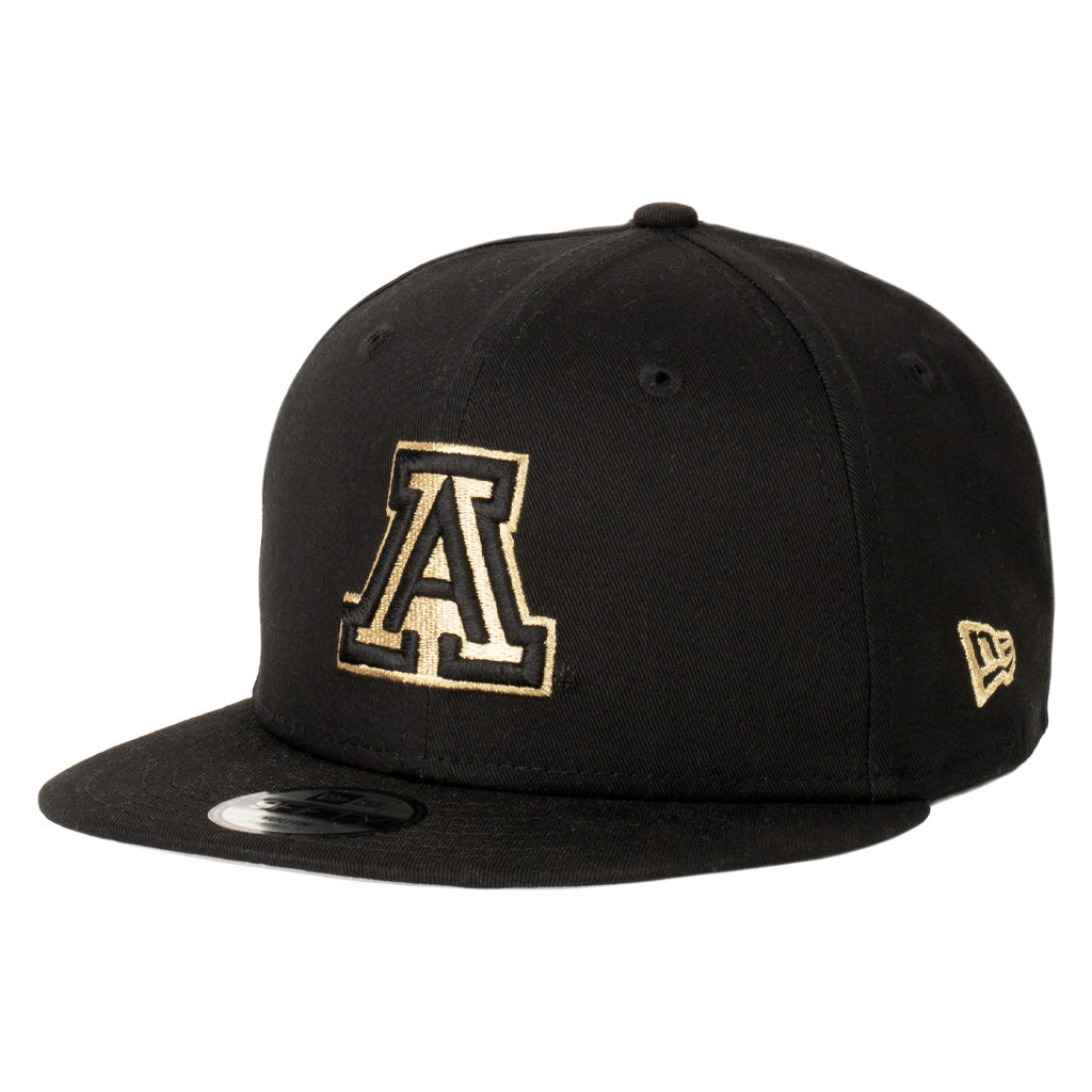 NCAA Arizona Wildcats Youth New Era Black & Gold 9FIFTY Snapback Hat - Black