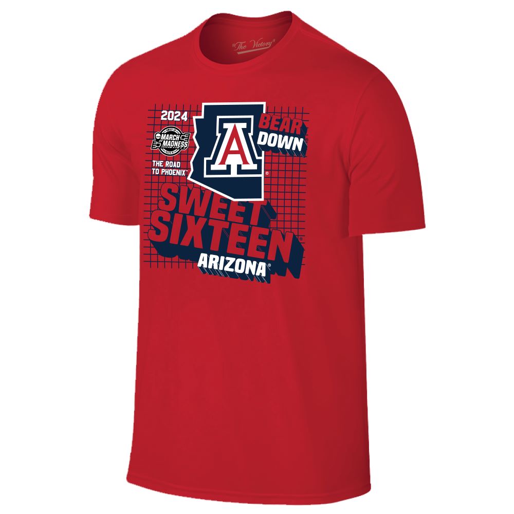 NCAA Arizona Wildcats Retro Brand 2024 Sweet 16 Grid Tee