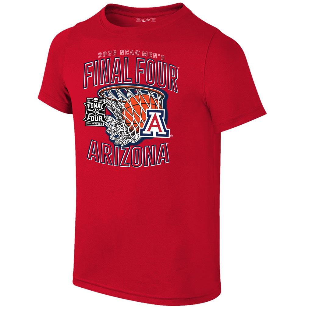 NCAA Arizona Wildcats Youth Retro Brand 2026 Final Four Swoosh Net T-Shirt - Red