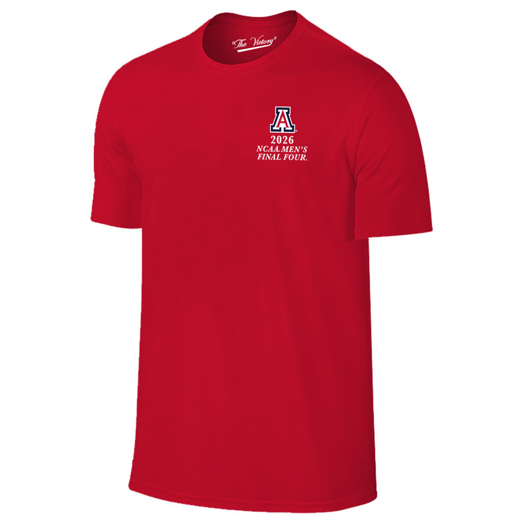 NCAA Arizona Wildcats Retro Brand 2026 Final Four Back Hit Race Car T-Shirt - Red