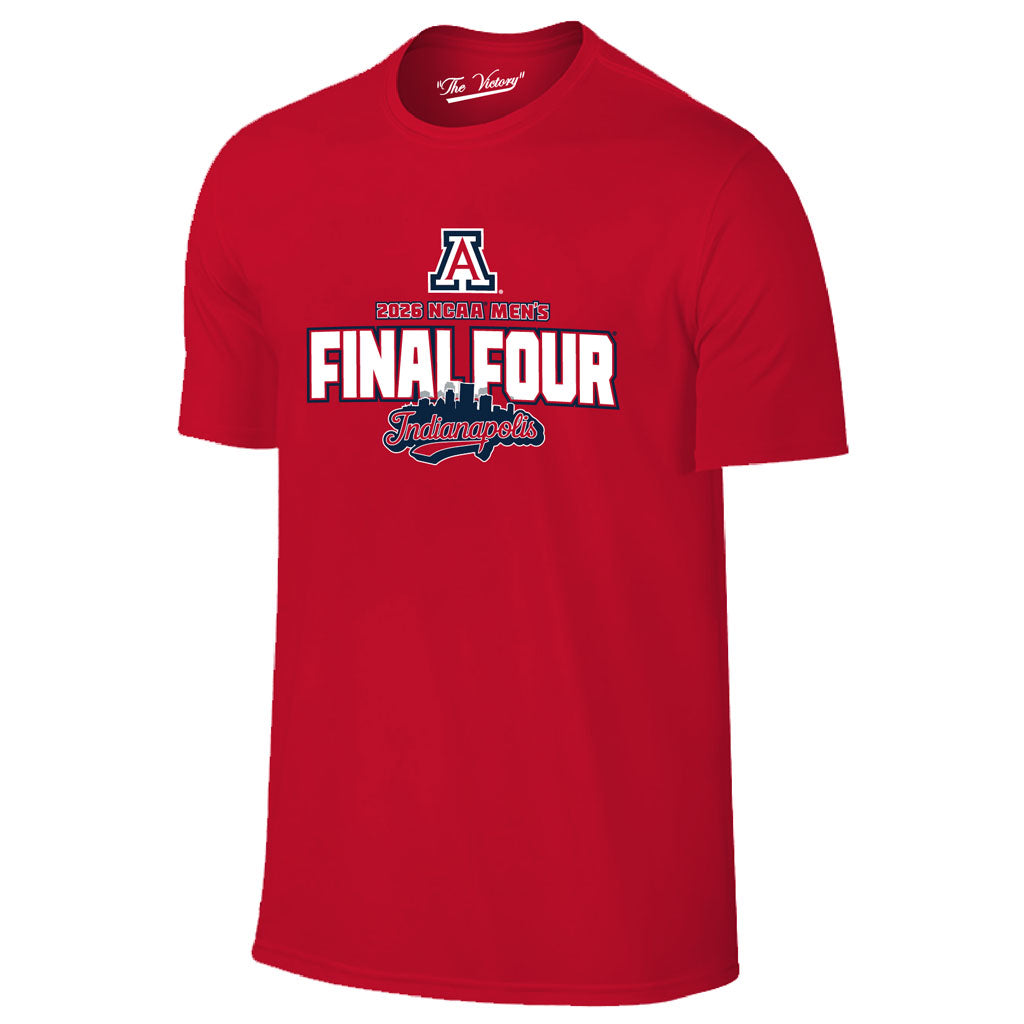 NCAA Arizona Wildcats Retro Brand 2026 Final Four Indy Script T-Shirt - Red