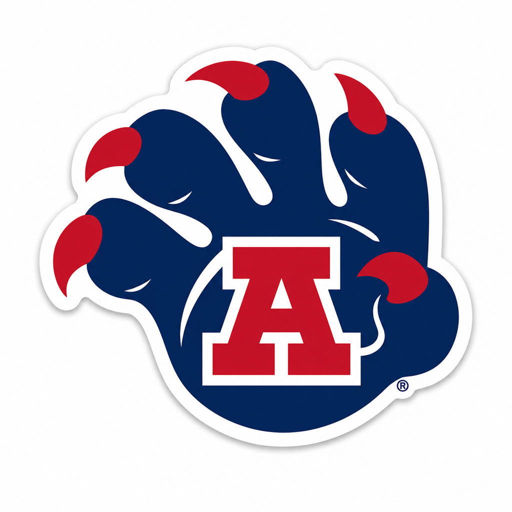 NCAA Arizona Wildcats Vault Claw 3.5" Rugged Sticker