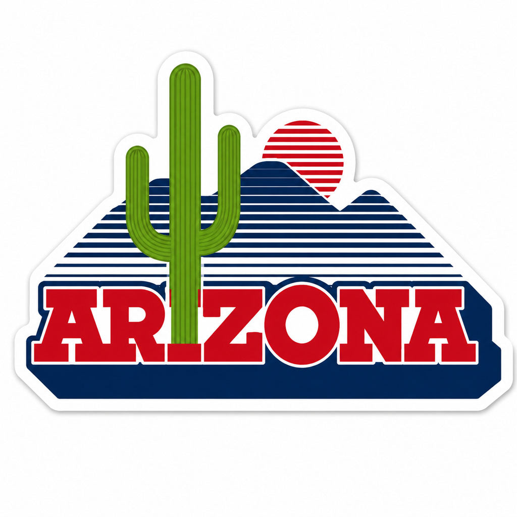 NCAA Arizona Wildcats Vault Cactus 3.5" Rugged Sticker