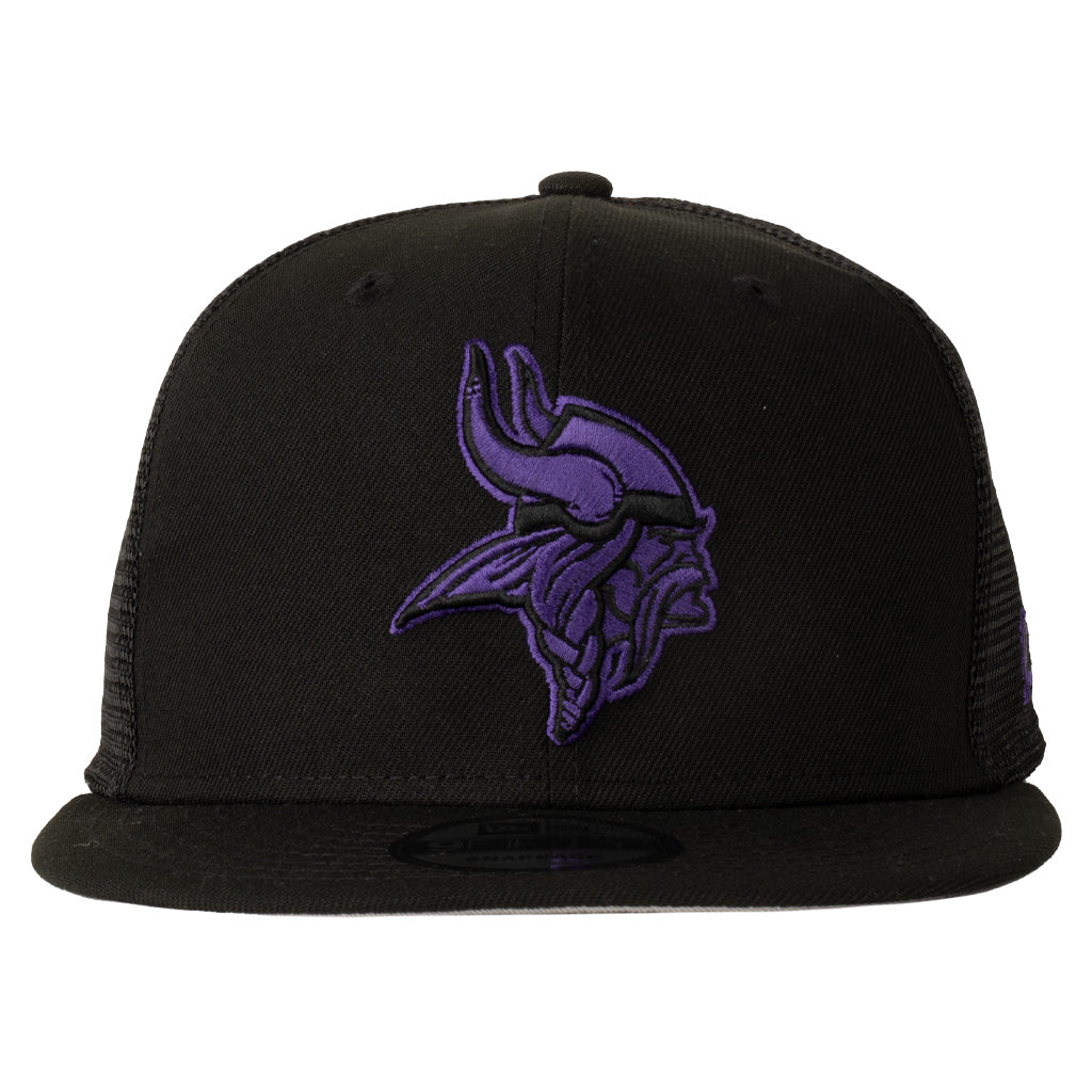 NFL Minnesota Vikings New Era Shadowline 9FIFTY Snapback Trucker Hat - Black