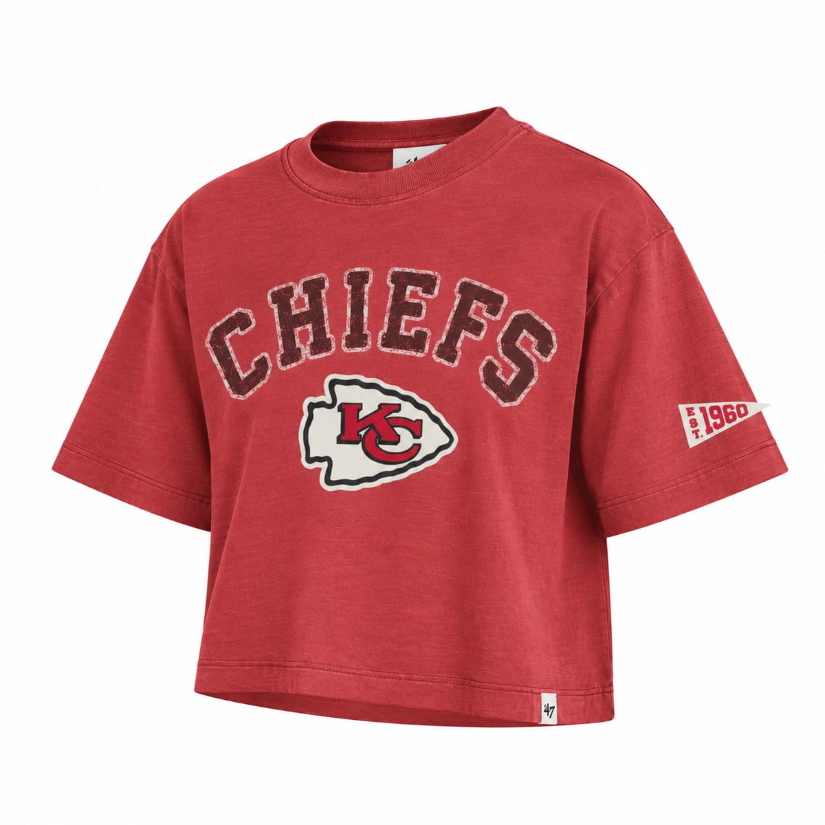 NFL Kansas City Chiefs Women's '47 Elmore Heavy Slub T-Shirt- Red
