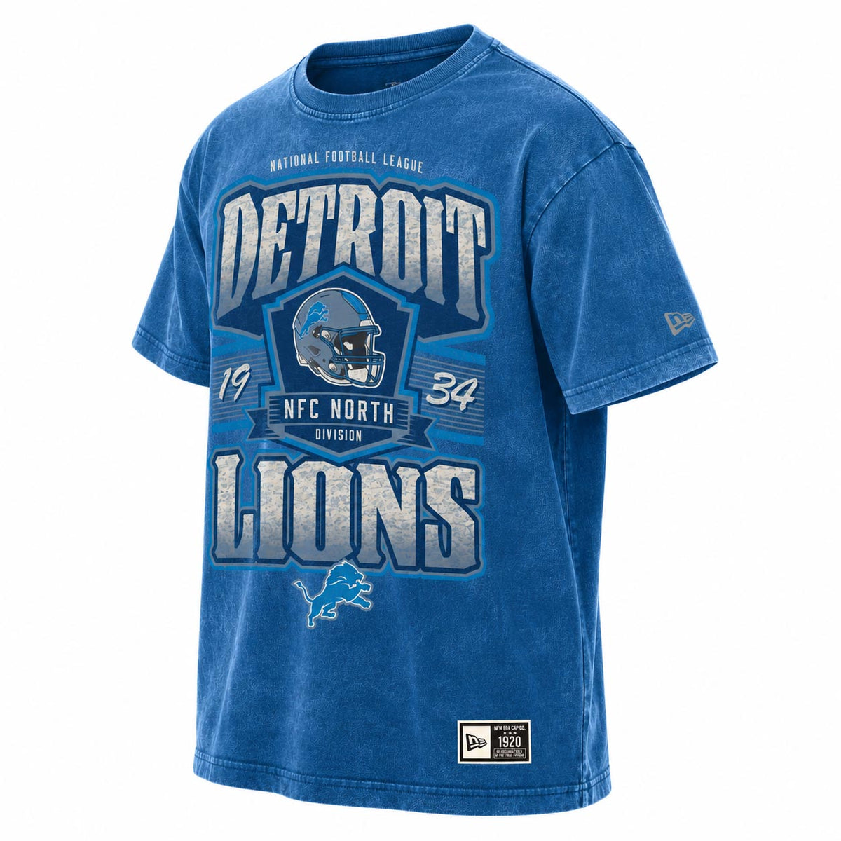 NFL Detroit Lions New Era Vintage Division T-Shirt- Blue