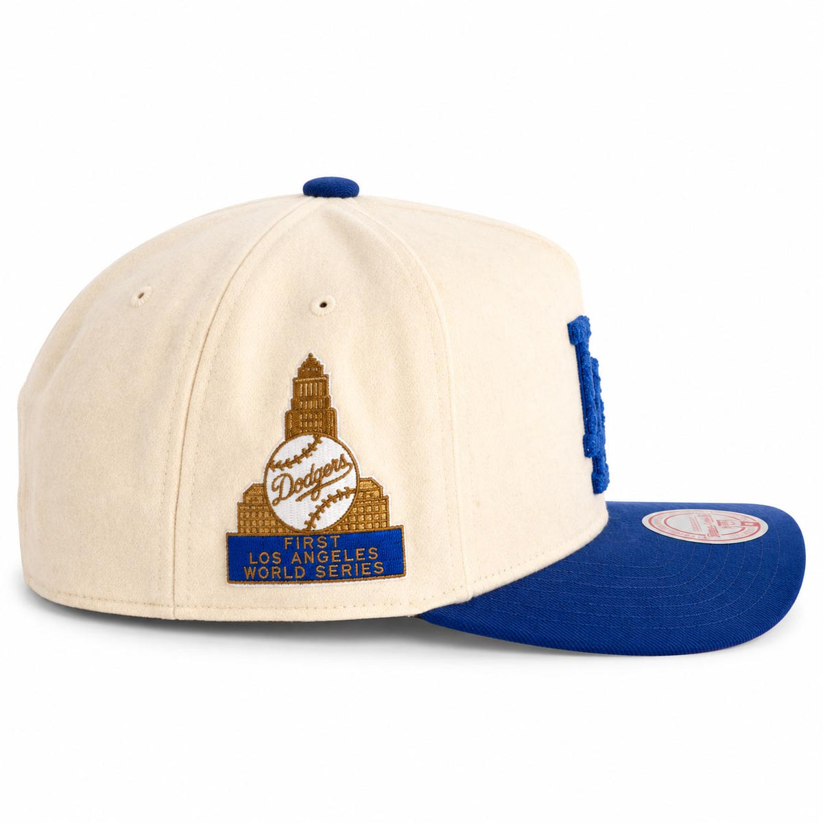 MLB Los Angeles Dodgers Mitchell & Ness Cream Team Pro Snapback Hat- Cream
