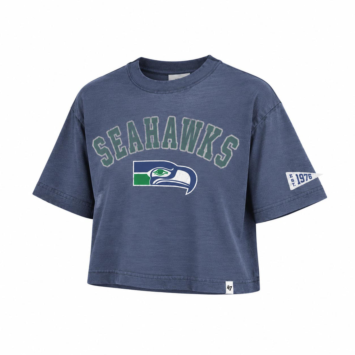 NFL Seattle Seahawks Women's '47 Elmore Heavy Slub T-Shirt- Blue