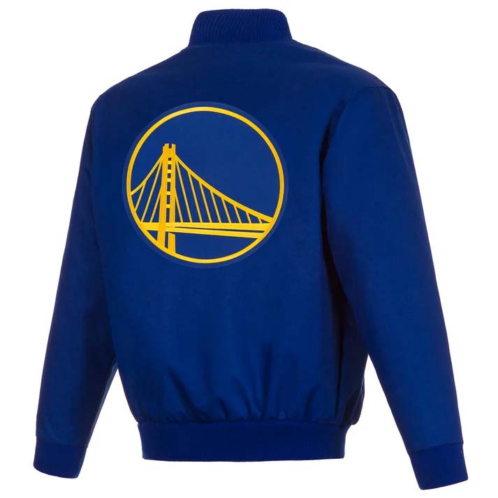 NBA Golden State Warriors JH Design Poly-Twill Jacket- Blue