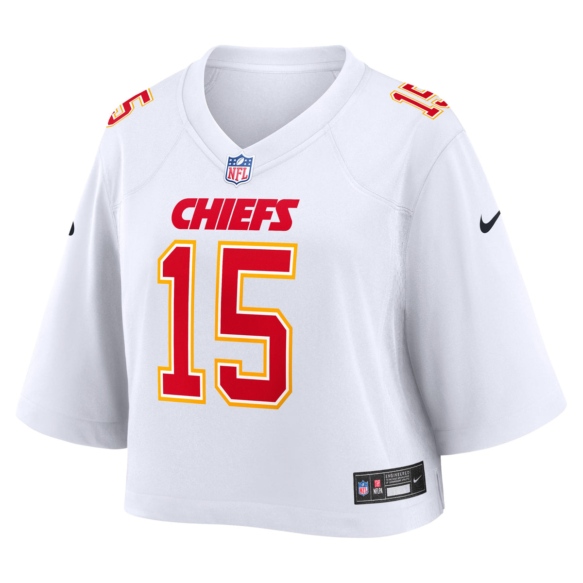 NFL Kansas City Chiefs Patrick Mahomes Women's Nike Cropped Jersey- White