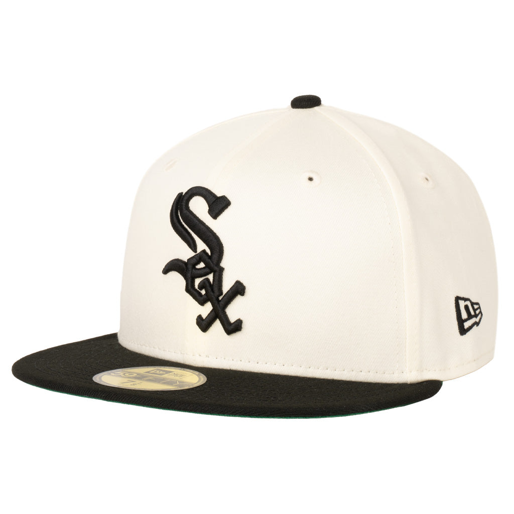 MLB Chicago White Sox New Era Two-Tone Chrome 59FIFTY Fitted Hat - Cream