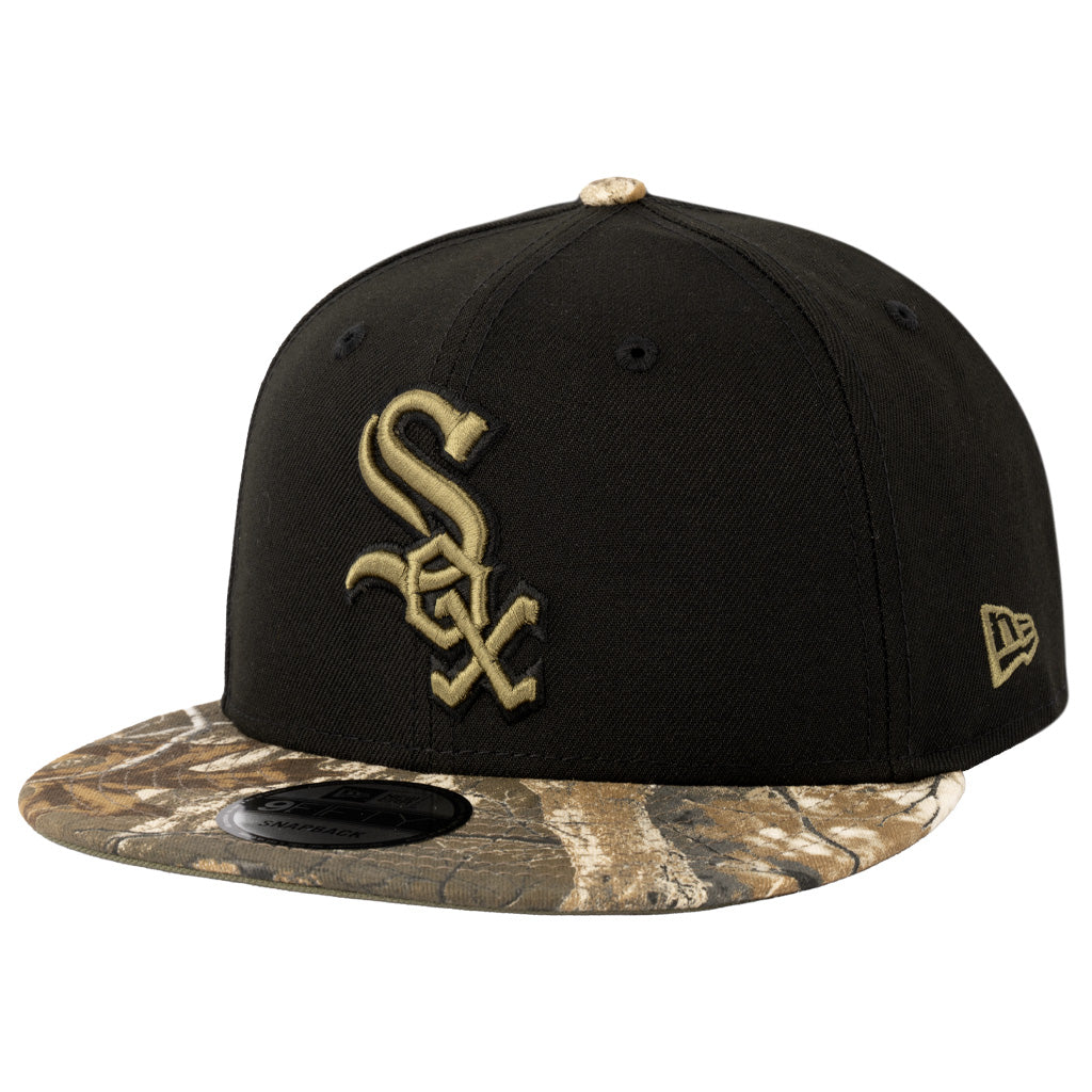 MLB Chicago White Sox New Era Two-Tone Real Tree Shadow 9FIFTY Snapback Hat - Black