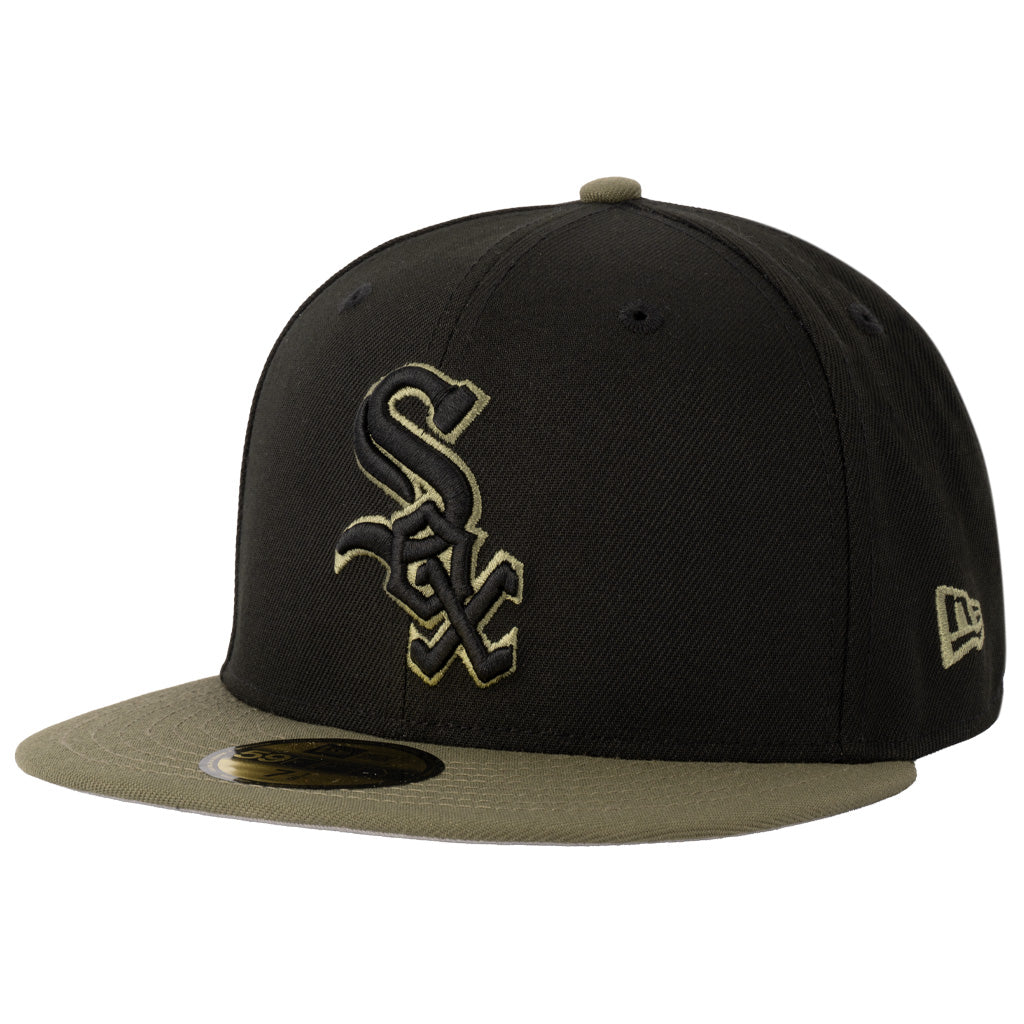 MLB Chicago White Sox New Era Midnight Jungle 59FIFTY Fitted Hat - Black