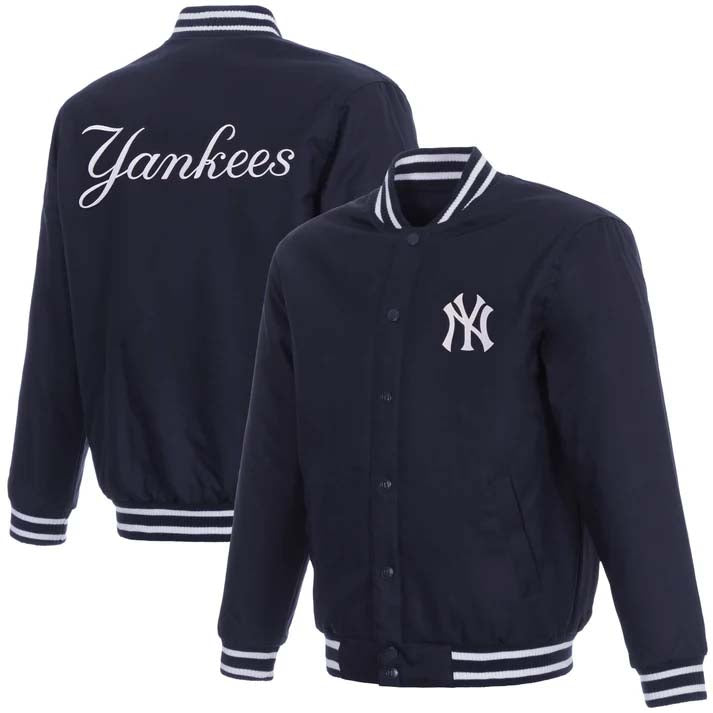 MLB New York Yankees JH Design Poly-Twill Jacket- Navy