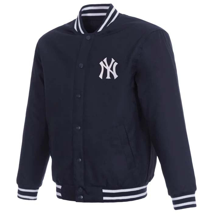 MLB New York Yankees JH Design Poly-Twill Jacket- Navy