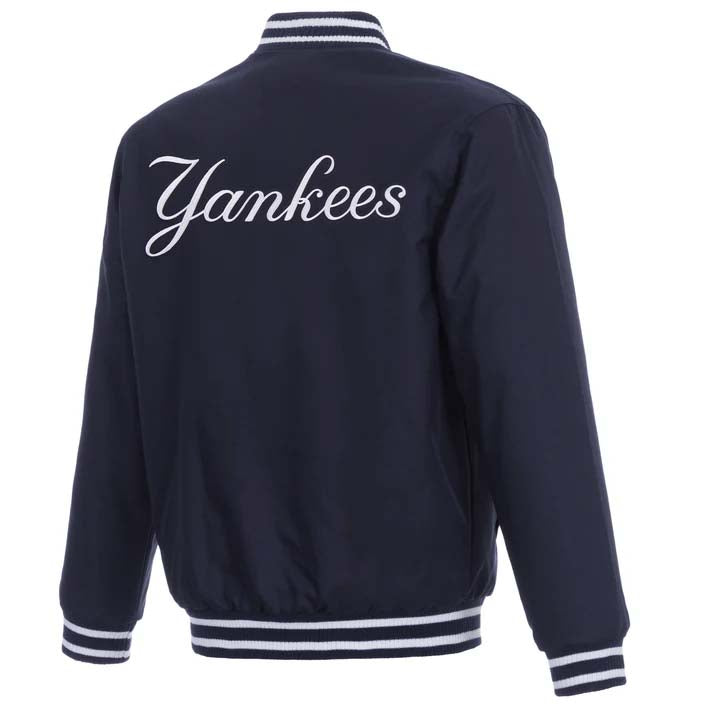 MLB New York Yankees JH Design Poly-Twill Jacket- Navy