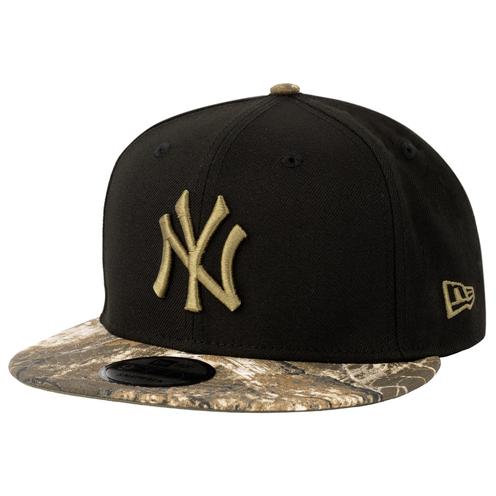 MLB New York Yankees New Era Two-Tone Real Tree Shadow 9FIFTY Snapback Hat - Black