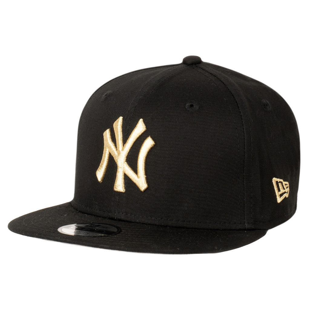 MLB New York Yankees Youth New Era Black & Gold 9FIFTY Snapback Hat - Black