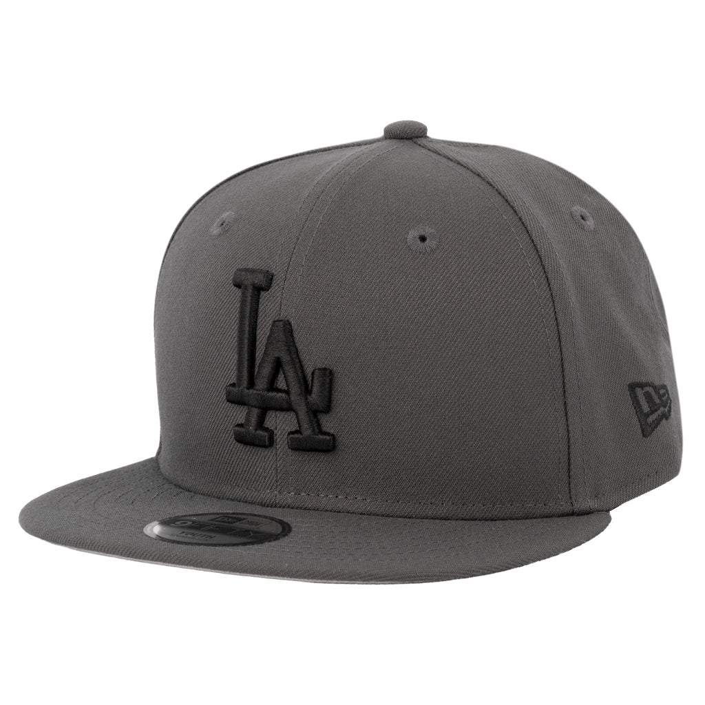 MLB Los Angeles Dodgers Youth New Era Gray Prestige 9FIFTY Snapback Hat - Graphite