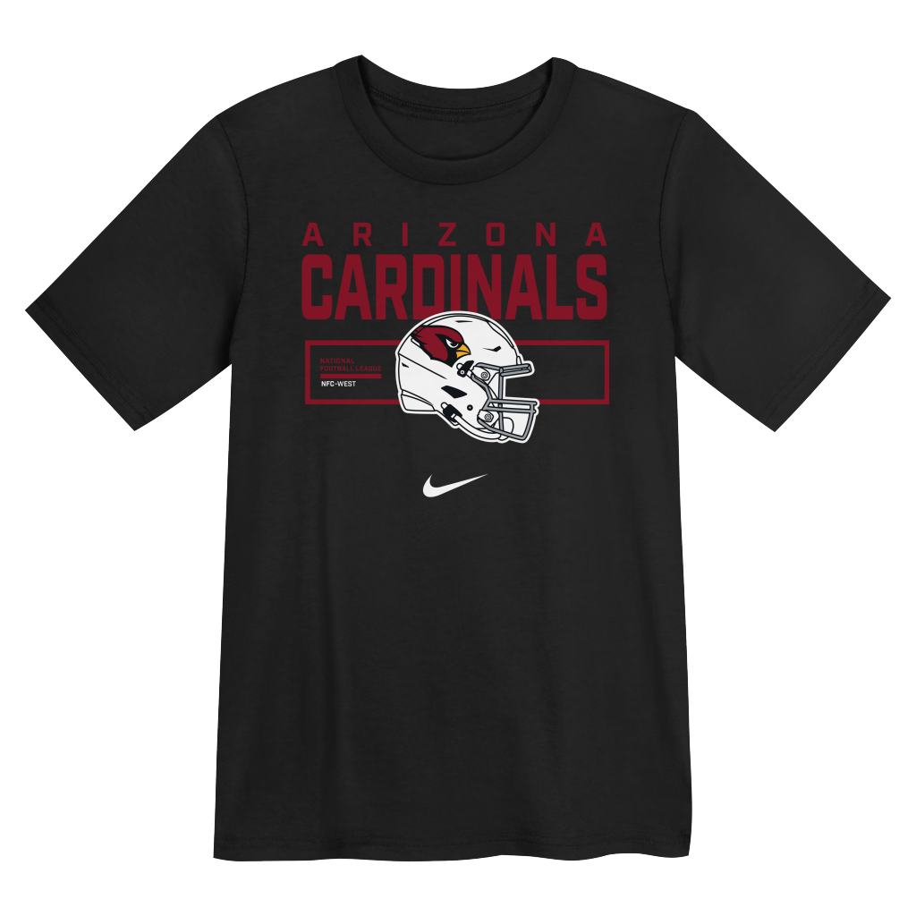 NFL Arizona Cardinals Kids Nike Helmet T-Shirt - Black