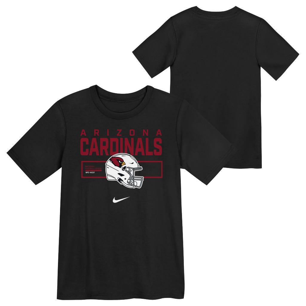 NFL Arizona Cardinals Kids Nike Helmet T-Shirt - Black