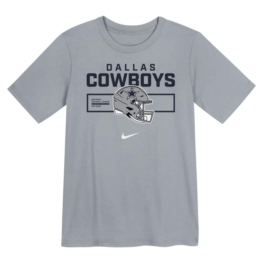 NFL Dallas Cowboys Kids Nike Helmet T-Shirt - Gray