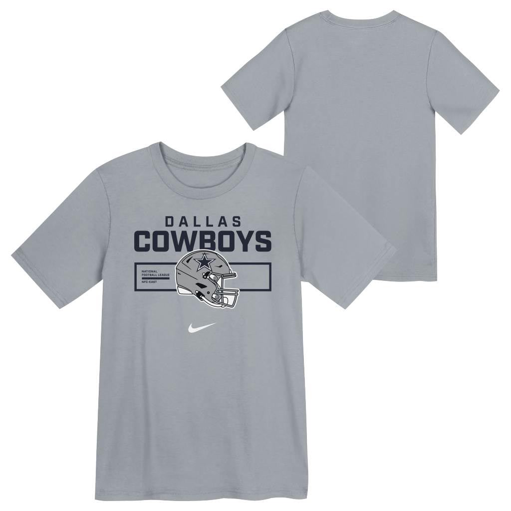 NFL Dallas Cowboys Kids Nike Helmet T-Shirt - Gray