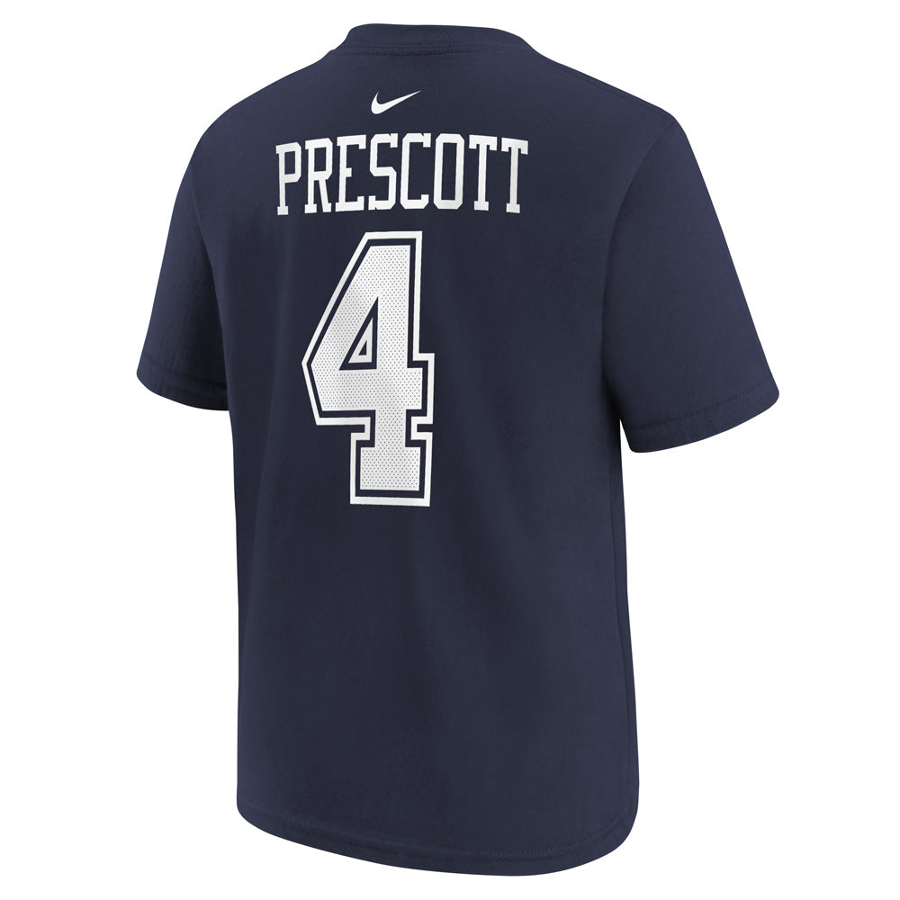 NFL Dallas Cowboy Dak Prescott Youth Nike Name and Number Tee