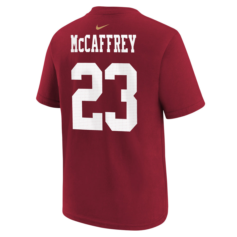 NFL San Francisco 49ers Christian McCaffrey Youth Nike Name &amp; Number Tee