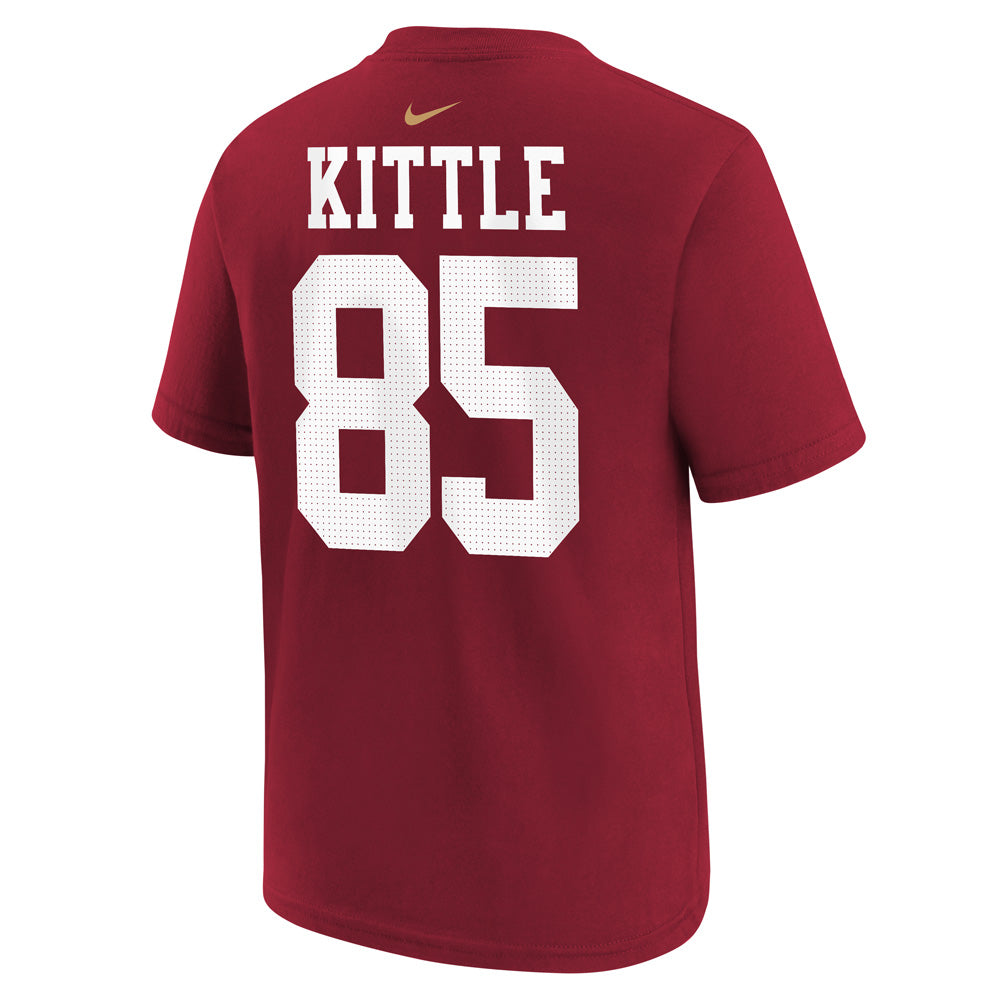 NFL San Francisco 49ers George Kittle Youth Nike Name &amp; Number Tee