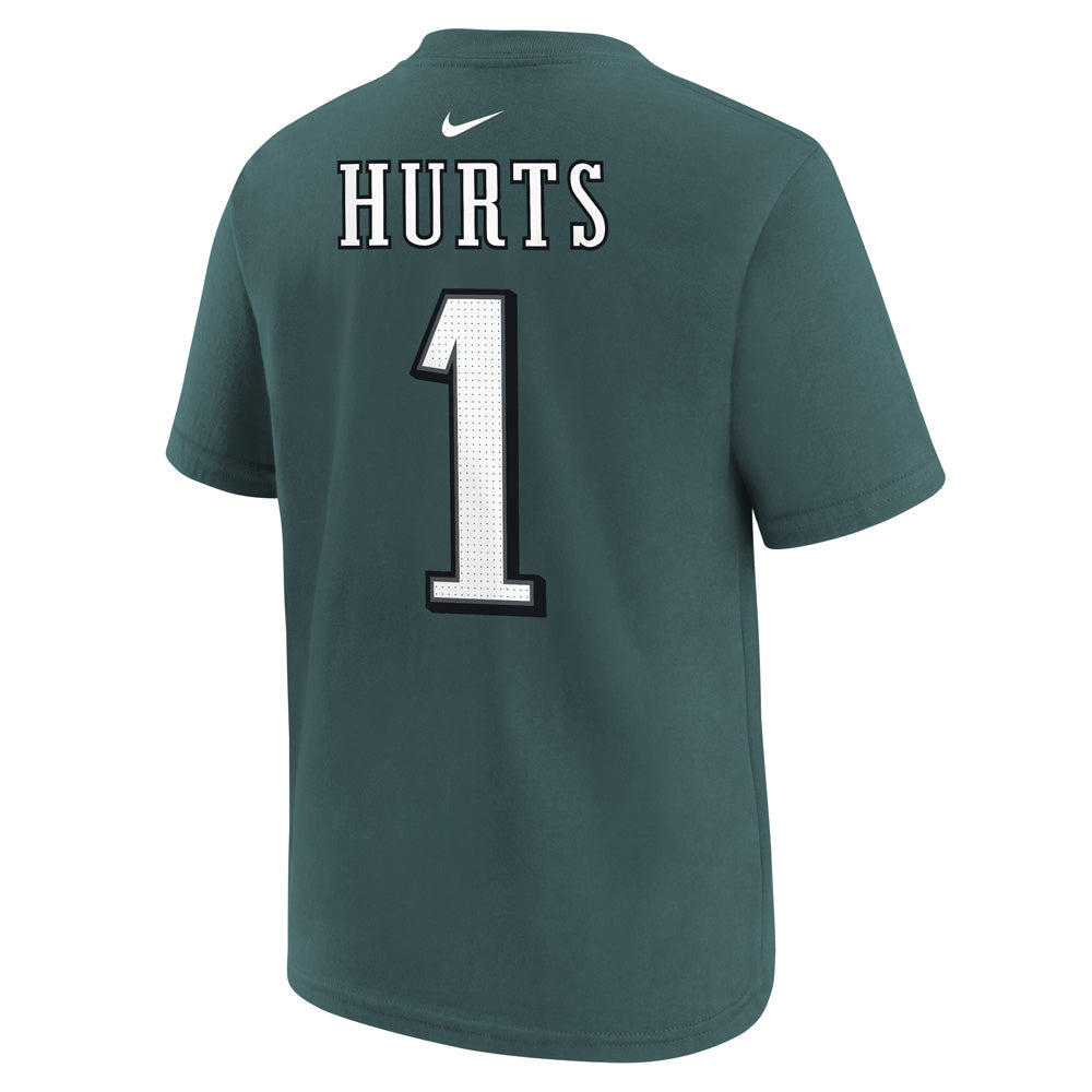 NFL Philadelphia Eagles Jalen Hurts Youth Nike Name & Number T-Shirt - Green