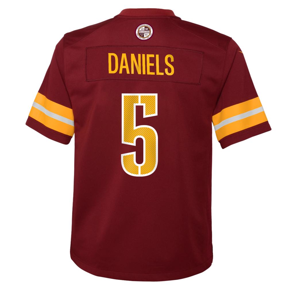 NFL Washington Commanders Jayden Daniels Youth Nike Home Game Jersey - Maroon