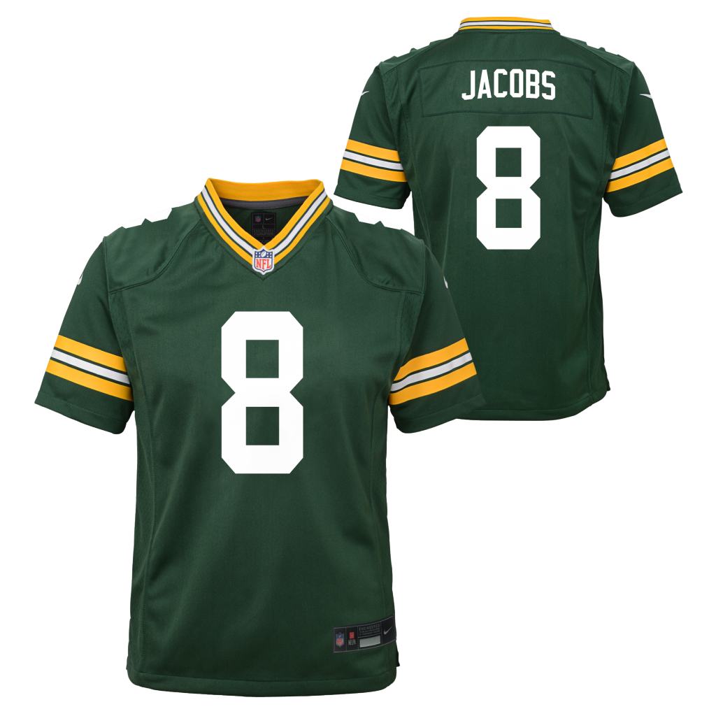 NFL Green Bay Packers Josh Jacobs Youth Nike Home Game Jersey - Green