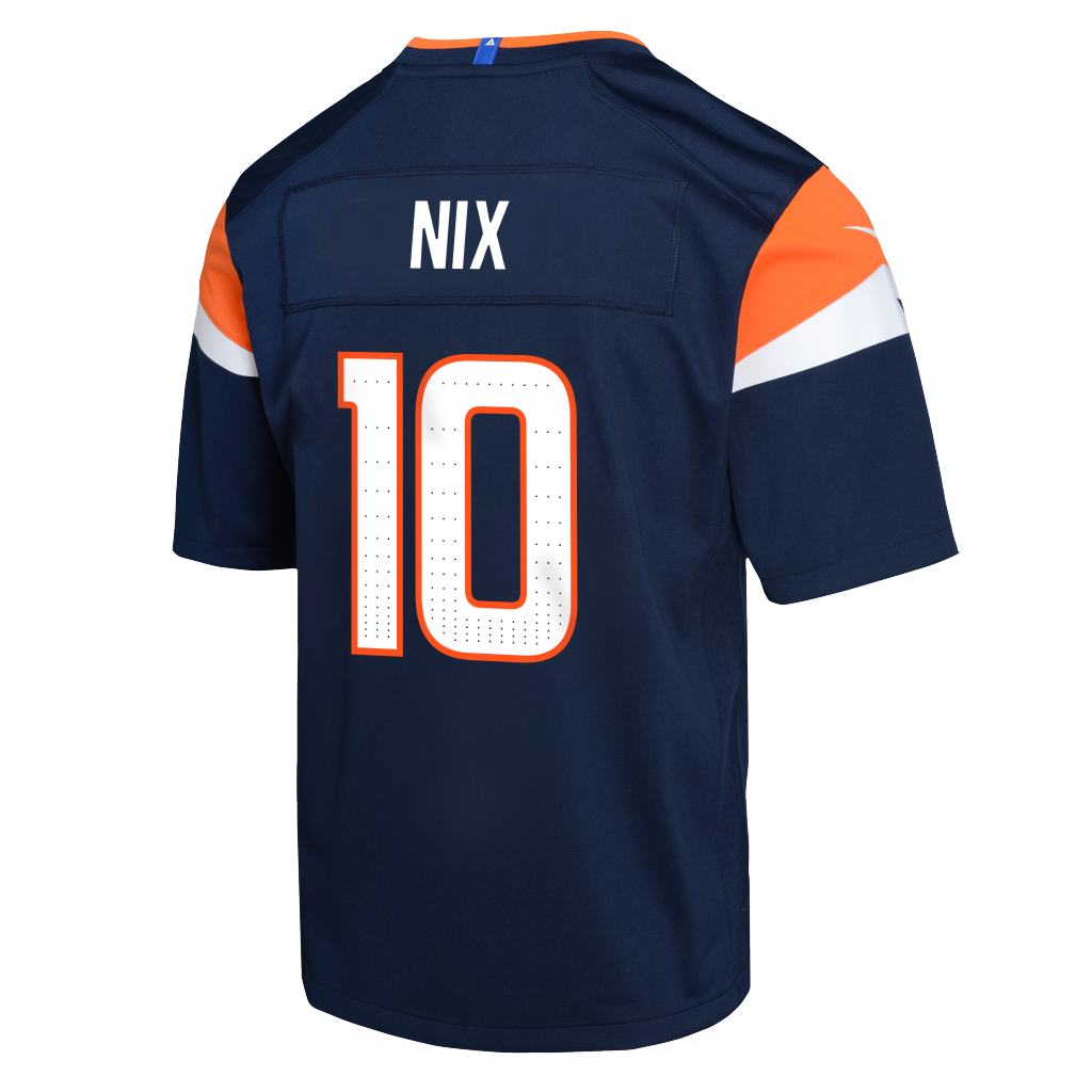 NFL Denver Broncos Bo Nix Youth Nike Home Game Jersey - Navy