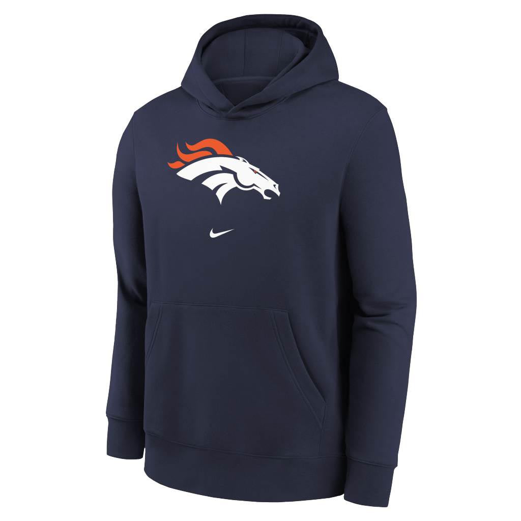 NFL Denver Broncos Youth Nike Club Pullover Hoodie - Navy