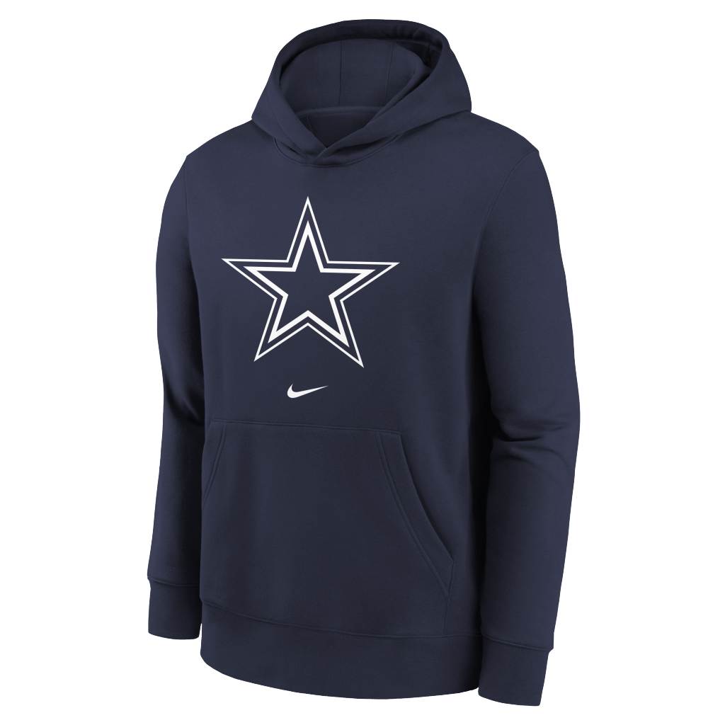 NFL Dallas Cowboys Youth Nike Club Pullover Hoodie - Navy