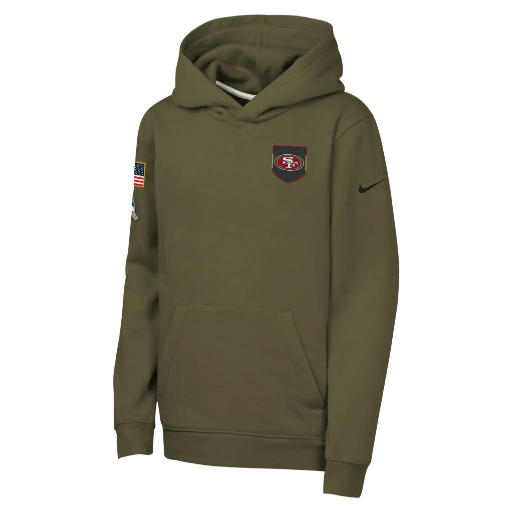 NFL San Francisco 49ers Youth Nike 2025 Salute to Service Hoodie - Green