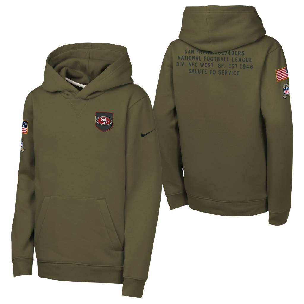 NFL San Francisco 49ers Youth Nike 2025 Salute to Service Hoodie - Green