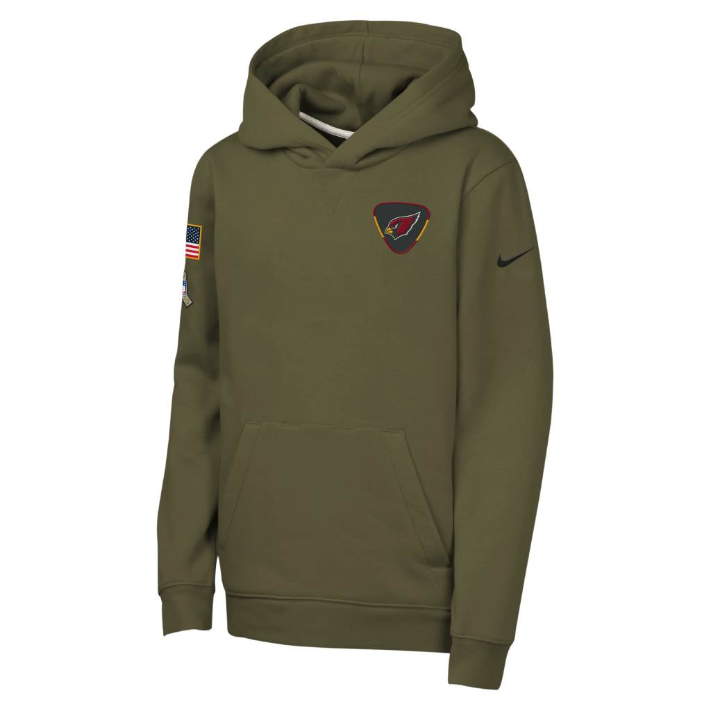 NFL Arizona Cardinals Youth Nike 2025 Salute to Service Hoodie - Green