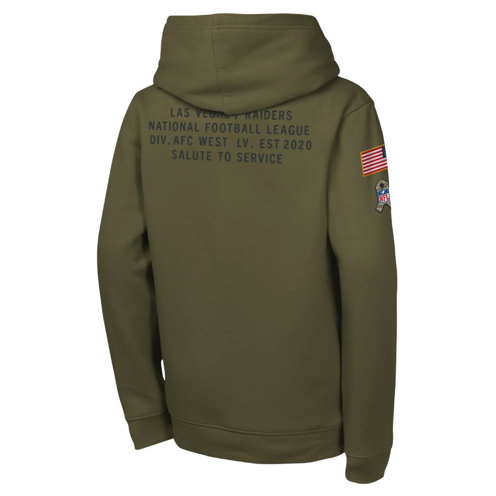 NFL Las Vegas Raiders Youth Nike 2025 Salute to Service Hoodie - Green