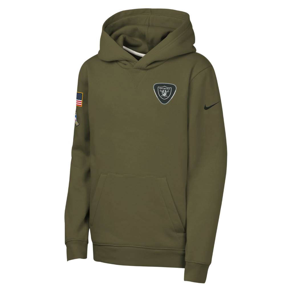 NFL Las Vegas Raiders Youth Nike 2025 Salute to Service Hoodie - Green