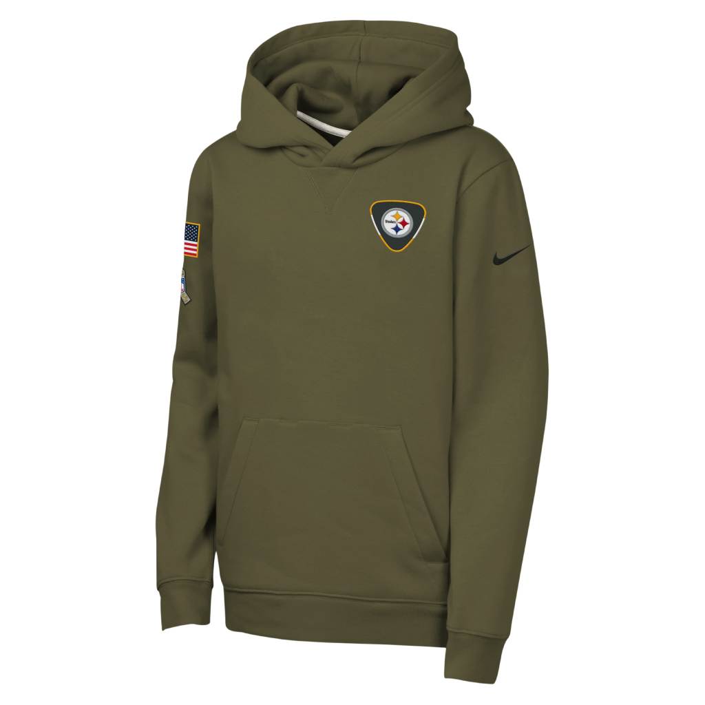 NFL Pittsburgh Steelers Youth Nike 2025 Salute to Service Hoodie - Green
