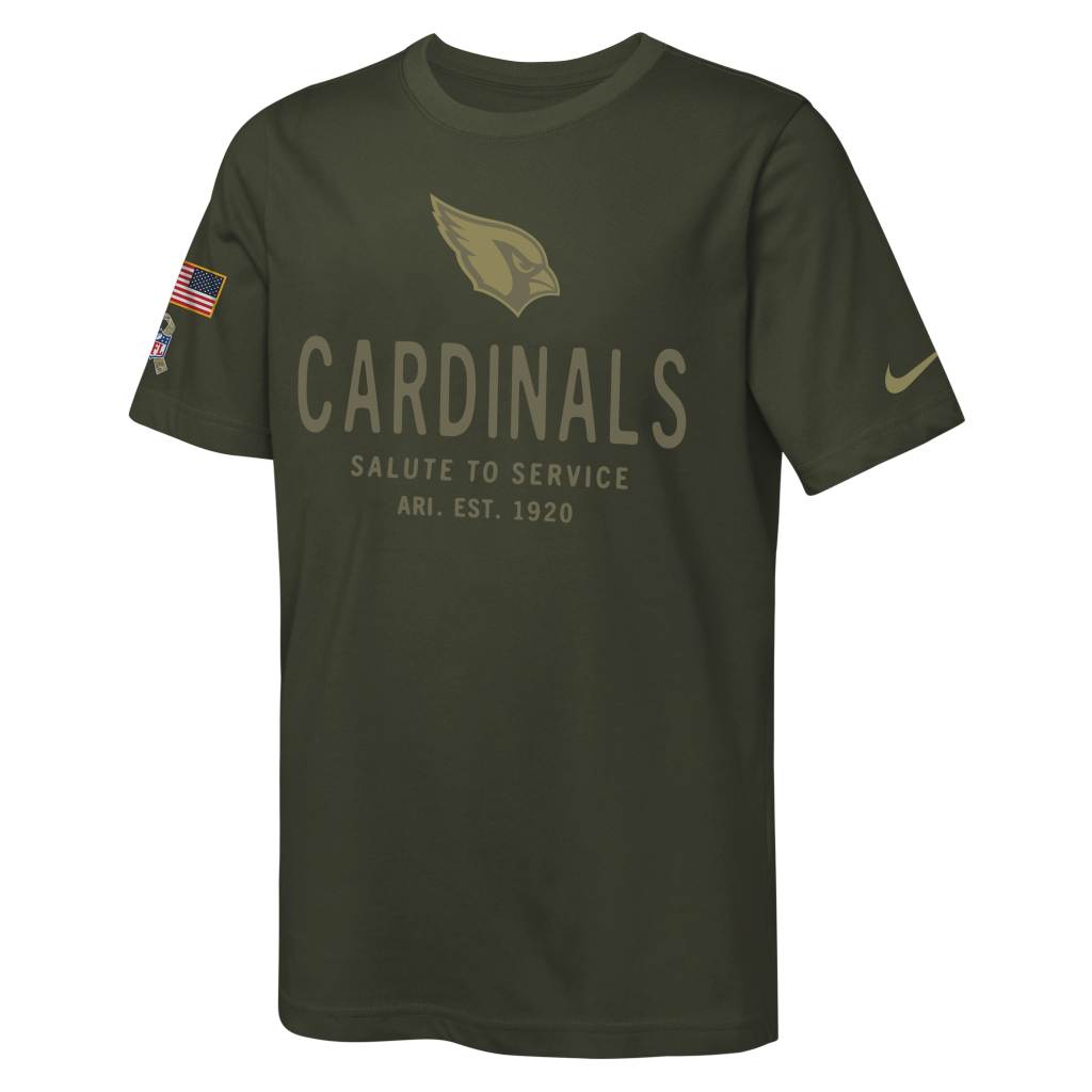 NFL Arizona Cardinals Youth Nike 2025 Salute to Sevice T-Shirt - Green