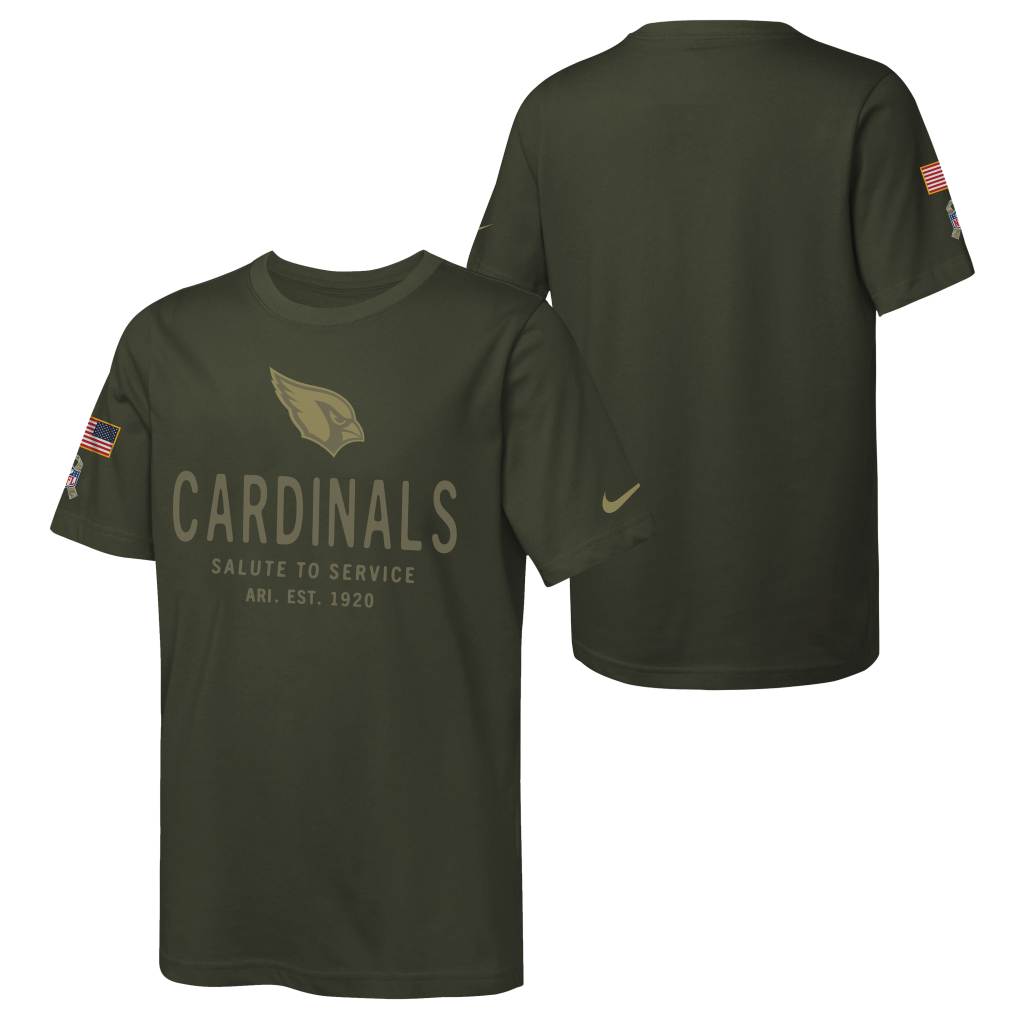 NFL Arizona Cardinals Youth Nike 2025 Salute to Sevice T-Shirt - Green