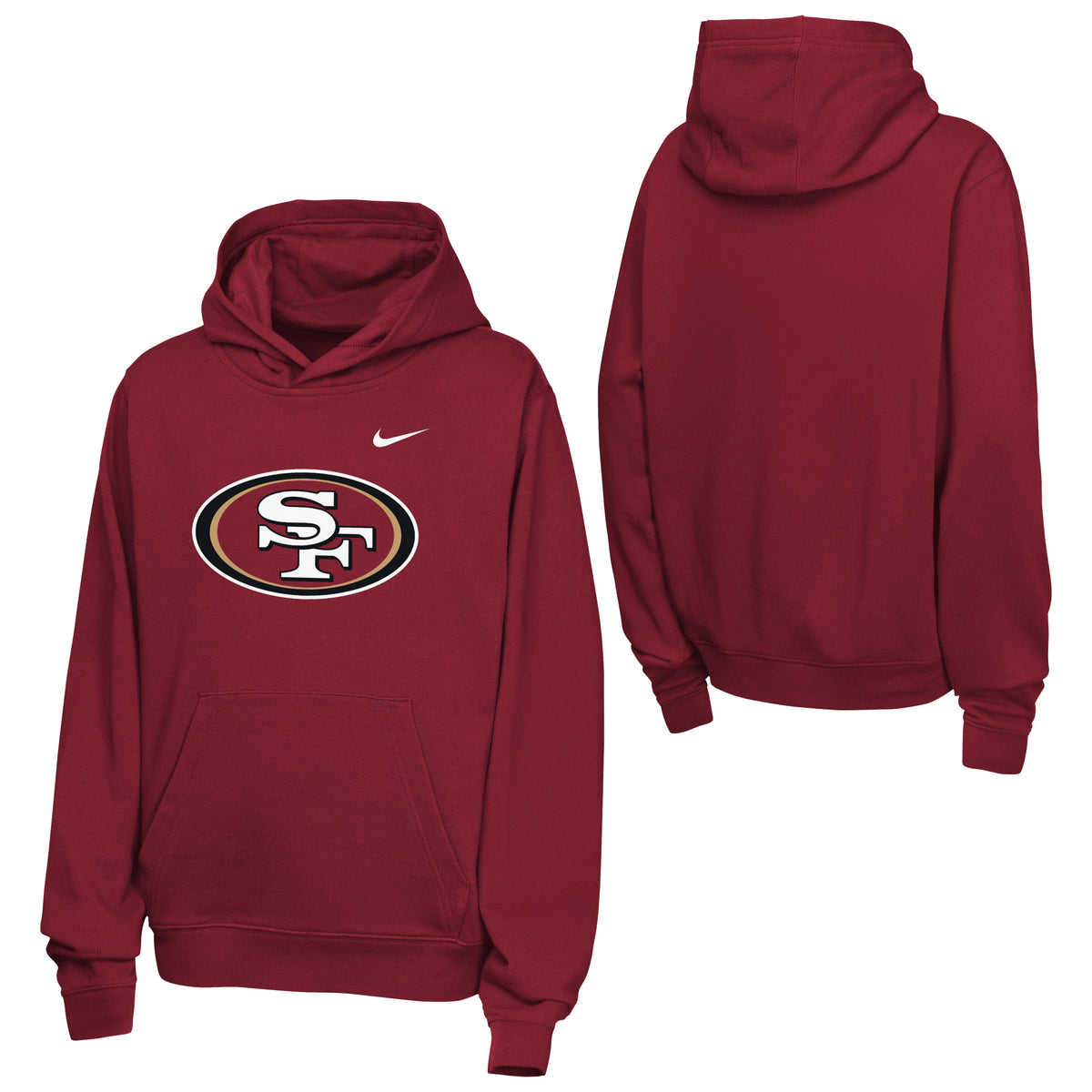 NFL San Francisco 49ers Youth Nike 2026 Club Hoodie- Red
