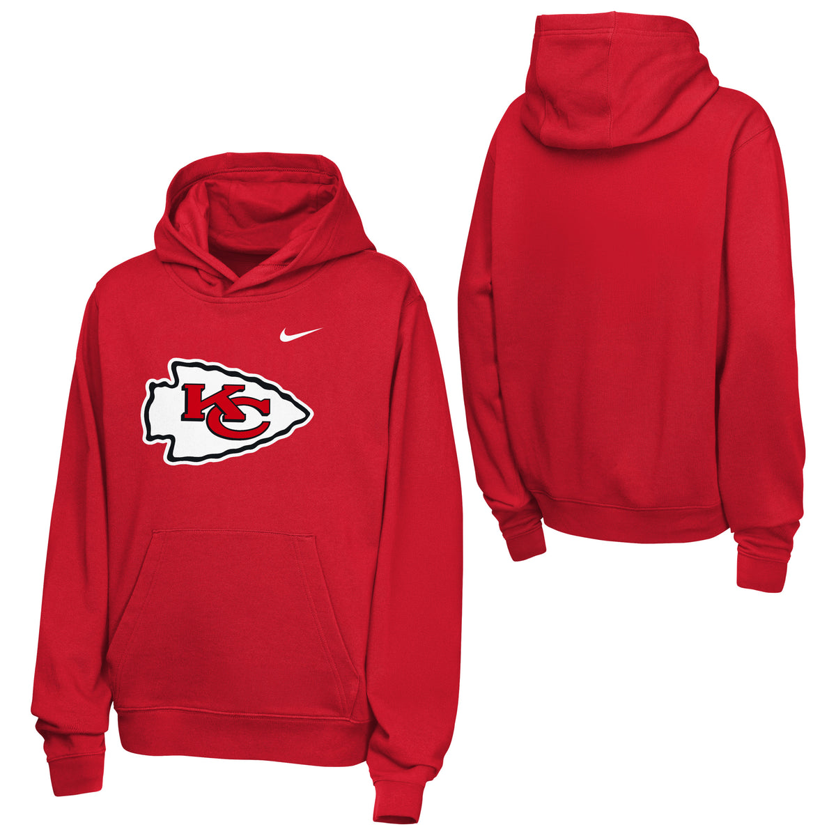 NFL Kansas City Chiefs Youth Nike 2026 Club Hoodie- Red