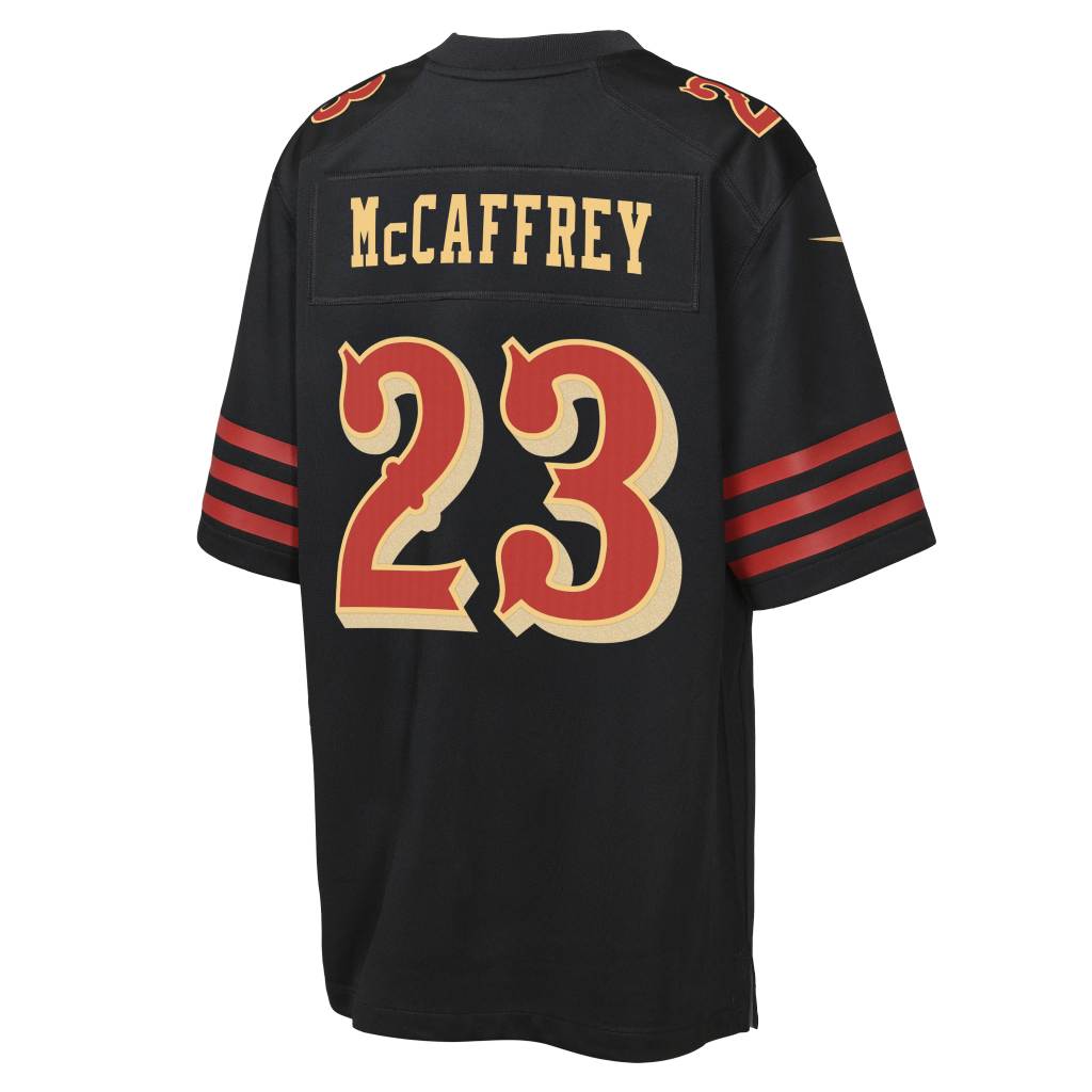 NFL San Francisco 49ers Christian McCaffrey Youth Nike Rivalries Game Jersey - Black