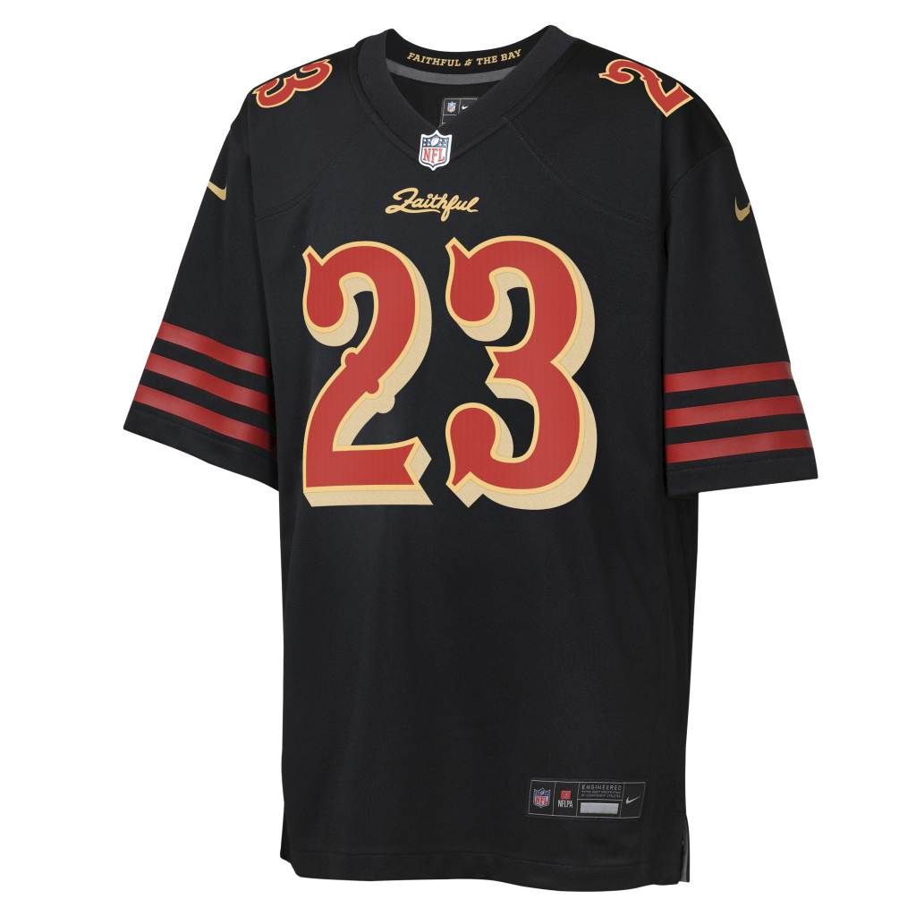 NFL San Francisco 49ers Christian McCaffrey Youth Nike Rivalries Game Jersey - Black