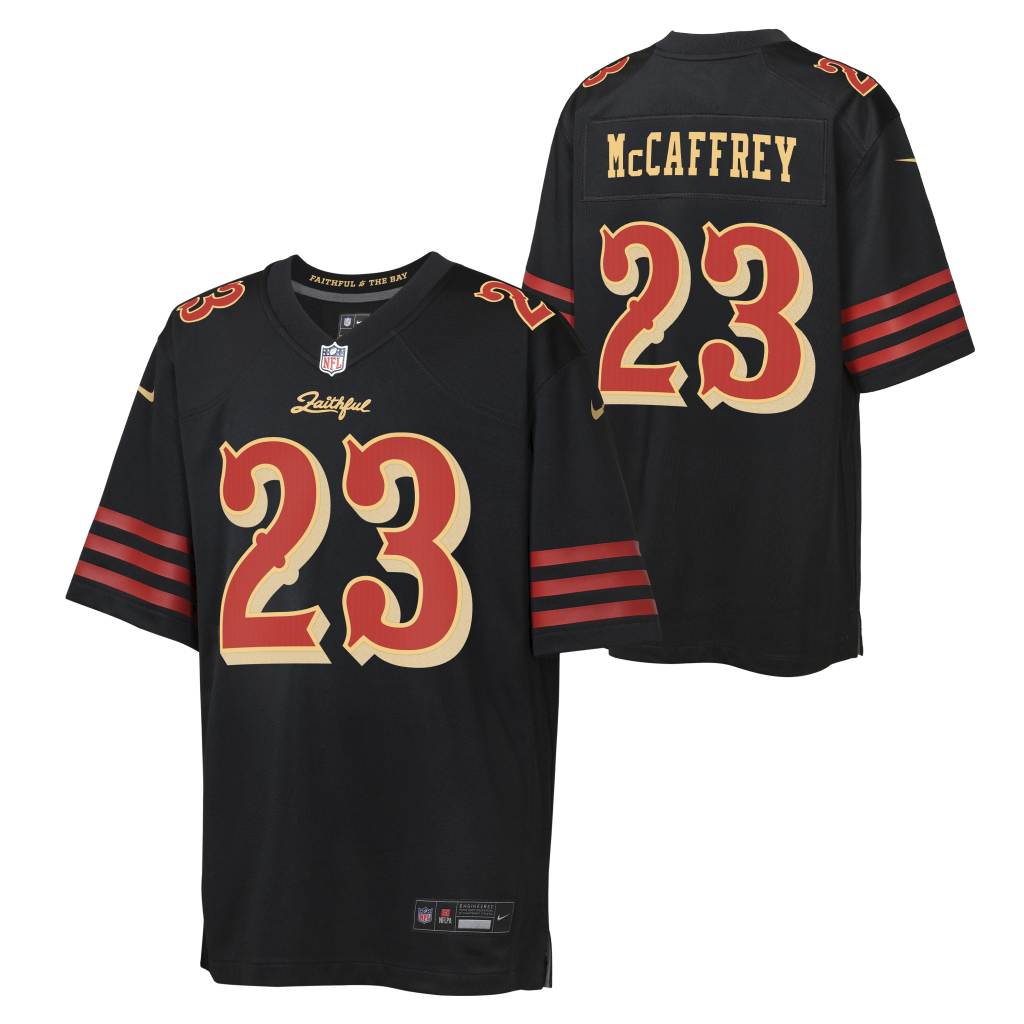 NFL San Francisco 49ers Christian McCaffrey Youth Nike Rivalries Game Jersey - Black